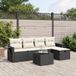 Maison Exclusive - Ensemble de meubles de jardin 6 pièces avec canapé et coussins, noir, en polyrotin
