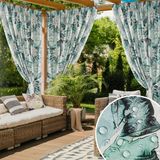 Eurofirany 448521 Sheer White Pattern Polyester Loop 180 g/m² 1550x2000 mm Curtain