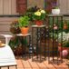Lot de 3 supports carrés empilables pour pots de plantes - 21 x 21 x 50/70/90 cm - Acier