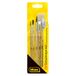 Idena 60104 - Brosses d'école, en 6 tailles, 3 brosses rondes et 3 brosses en poils, non peint