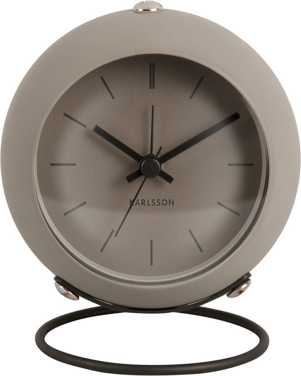 Karlsson Nirvana Globe Wekker - Grijs - 8714302138058