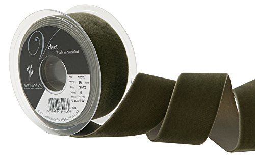Berisfords Fluwelen lint, Loden Green, 4 x 4,5 x 4,2 cm