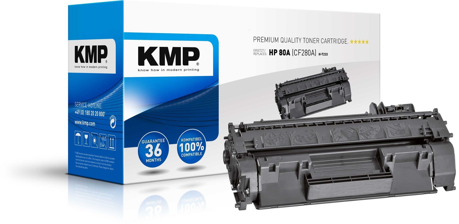 KMP H-T233 - Tonercartridge - Zwart - 1 stuk - Compatibel met HP Laserjet Pro 400 M401 / MFP M425