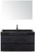 BES LED Dante Badmeubelset 100 cm - Black Oak - Wastafel Hardsteen Wit Lucca met Spiegel