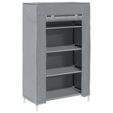 VidaXL Schoenenkast 60,5x30x97 cm vliesvlies grijs