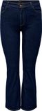 ONLY CARMAKOMA CARSALLY HW FLARED JEANS - Dark Blue Denim - Women's Size 42/32
