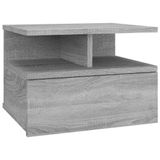 VidaXL Nachtkastje zwevend 40x31x27 cm bewerkt hout grijs sonoma eiken