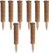 Pro garden plantenstok kokos - 8x - eucalyptushout - D4,5 x H30 cm - plantensteun
