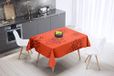 Bonamaison Tafelkleed, Anti-Mold, Sneldrogend, Waterdicht, 100% Polyester Tafellaken, Oranje Bordeaux, 140 x 140 Cm