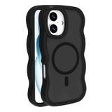 iPhone 16 Plus Coque hybride magnétique bord d'onde - Noire