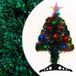 vidaXL Voorverlichte kerstboom met standaard en LED 64 cm glasvezel