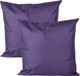 Anna's collection Coussins décoratifs d'extérieur ou de jardin - 2x - violet - 45 x 45 cm - intérieur/extérieur - coussins de siège pour banc de jardin
