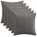 vidaXL Kussensloop 6 stuks ALMELO Donkergrijs 50 x 50 cm corduroy