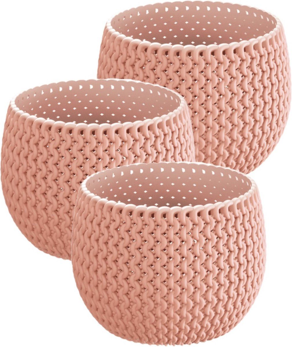 Prosperplast Splofy - Bloempot - 18 cm - Roze - 3 stuks
