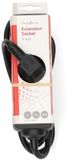 Nedis Stekkerdoos - France / Type-E (CEE 7/6) - 3-wegs - 1.50 m - 3680 W - 16 A - Zwart