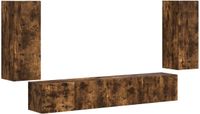 vidaXL TV-kast set 4 stuks gerookt eiken technisch hout