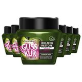 Schwarzkopf Gliss Kur Bio-Tech Restore Haarmasker 300ml, 6 stuks