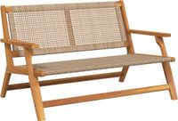 vidaXL Meubles de jardin beige 122 x 78 x 73 cm acacia massif