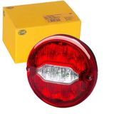 HELLA 2NR 013 155-211 Achterlicht - LED - 24V - Geschroefd/Geschroefd - Lenskleur: Rood/Transparant - Kabel: 290mm - Stekker: DIN-Bajonett - links/rechts - Aantal: 1