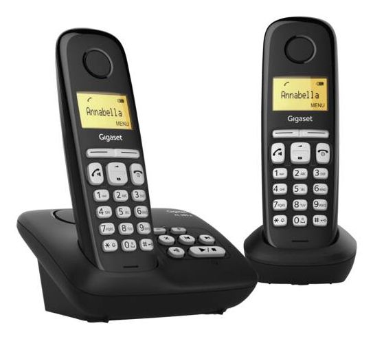 Gigaset AL385A Duo Telefoon + Antwoordapparaat Zwart - Draadloos - 2 Handsets