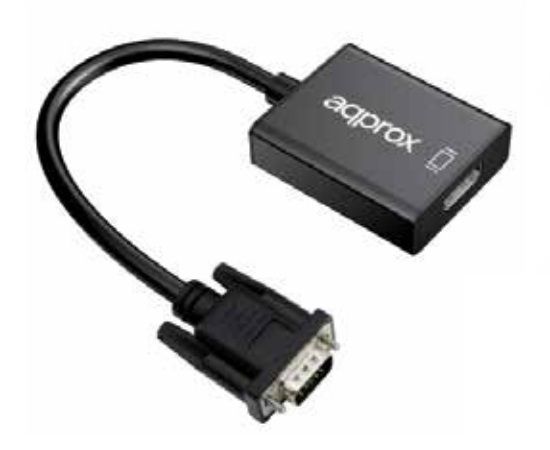 Approx appC25 - Zwart - 0,2m - Micro-USB, Audio (3, 5 mm)