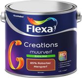 FLEXA Creations Muurverf - Extra Mat - Mengkleuren Collectie - 85% Rabarber - 2,5 liter