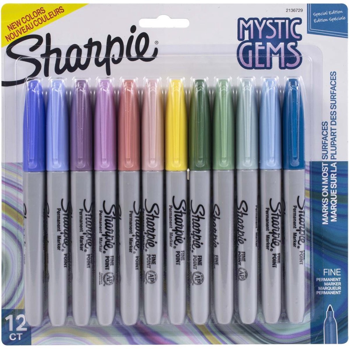 Sharpie - Permanent Marker - Fine - Mystic Gems - 12 stuks