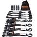 VEVOR Set van 4 spanbanden, 0,04 x 2,4 m, sjorbanden, 2362 kg, polyester riem en koolstofstalen haak, bevestigingsriem, ratelspanriem, ideaal voor motorfietsen, fietsen, kajaks, UTV, boten ATV