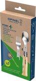 Opinel Picnic Plus reisbestek - 4-delig - RVS/beukenhout - zakmes