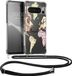 kwmobile telefoonhoesje geschikt voor Google Pixel 8 Pro - Hoesje met telefoonkoord - Back cover voor smartphone - Case in zwart / meerkleurig / transparant