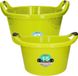 Forte Plastics Afwasbak teil - set van 2 - 15 en 17 liter - groen - kunststof