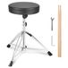 VEVOR Drumkruk, 490-585 mm in hoogte verstelbaar, gevoerde drumkrukzitting met antislipvoetjes, 5A drumstokken, maximaal draagvermogen van 150 kg, 360° draaibare drumstoel voor drummers