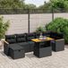 Maison Exclusive - Ensemble de meubles de jardin 8 pièces avec canapé et coussins, noir, en polyrotin