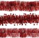 Decoris folie kerstslingers 6x stuks - rood - kunststof - 270 cm