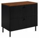 3xE living Meuble sous-vasque 80 cm, noir/chêne noyer, pieds noirs, Bello