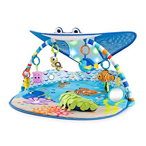 Bright Starts Disney baby, Findt Nemo speeldeken met speelboog, lichten en meer dan 20 minuten melodieën, een Dorie vingerpop en nog veel meer