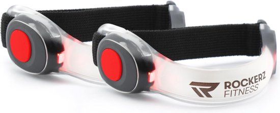 Rockerz Hardloop verlichting - Hardloop lampjes incl batterijen - LED verlichting voor om je armen - Water resistant - Set van 2 - Kleur: Rood