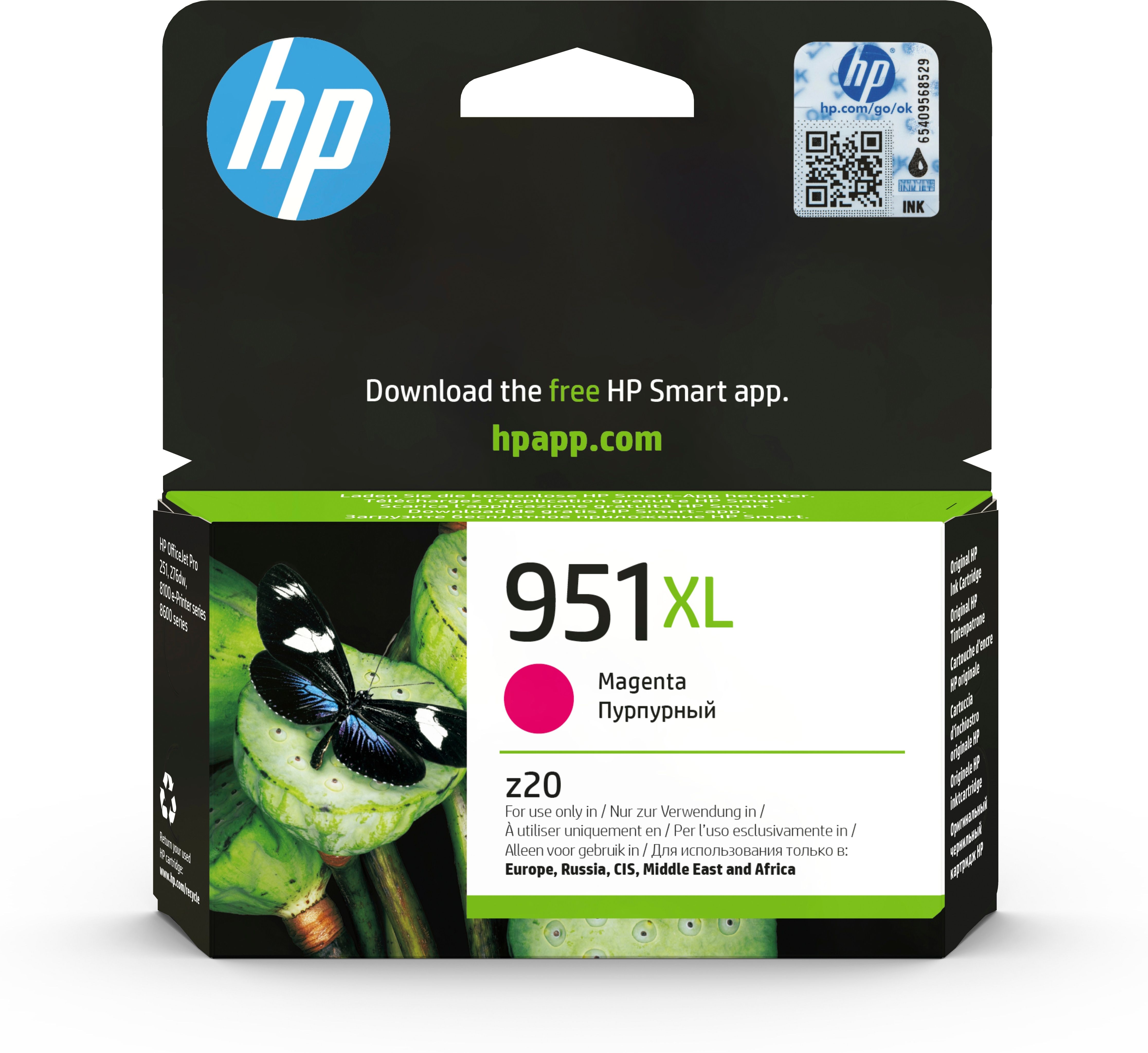 HP 951XL Magenta Ink Cartridge - High Capacity - Original