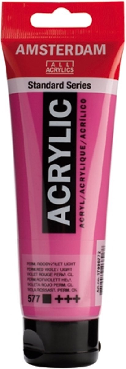 Amsterdam Standard acrylverf tube 120ml - Permanentrood violet licht - dekkend