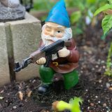 Tuinkabouters Militaire Kabouters Standbeeld met pistool