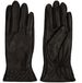 Manfield - Dames - Zwarte leren handschoenen met gevlochten details - Maat S