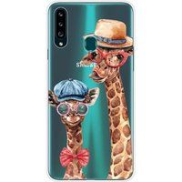 Samsung Galaxy A20s Grappige Giraf Siliconen Hoesje