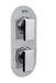 Bristan MPIV2 SHCDIV SS Sparkle Metallic Pivot 2 Verborgen Dual Control Klep en Duiker, Chroom/Zilver
