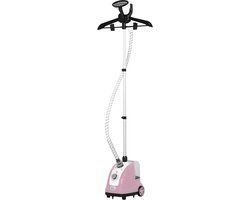 HOMCOM Verticale kledingstomer, 1.4 L, 1950 W, Roze/Zwart