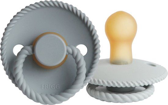 Frigg Rope Fopspeen - 6-18 mnd (2 stuks) - Fr.Gray/Silver Gray