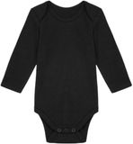 Kariban Biologisch katoenen babyrompertje K837 Unisex Zwart 12 maanden