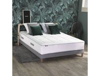 Ensemble matelas à ressorts 7 zones + couette et oreillers 180x200
