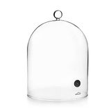 Lacor - 61811 - Klok para Ahumador de Cócteles, Tapa de Cristal met Válvula, Vidrio Borosilicaat, max. 200 ºC, Ø 18,5 cm, hoogte: 22 cm