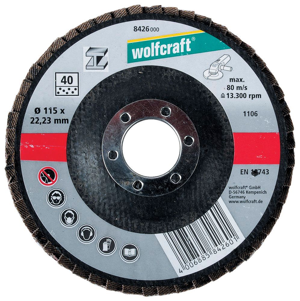 Wolfcraft 1 lamellar flap disc