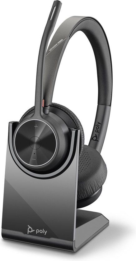 Poly Voyager 4320 UC Headset Draadloos Hoofdband Kantoor/callcenter USB Type-A Bluetooth Oplaadhouder Zwart